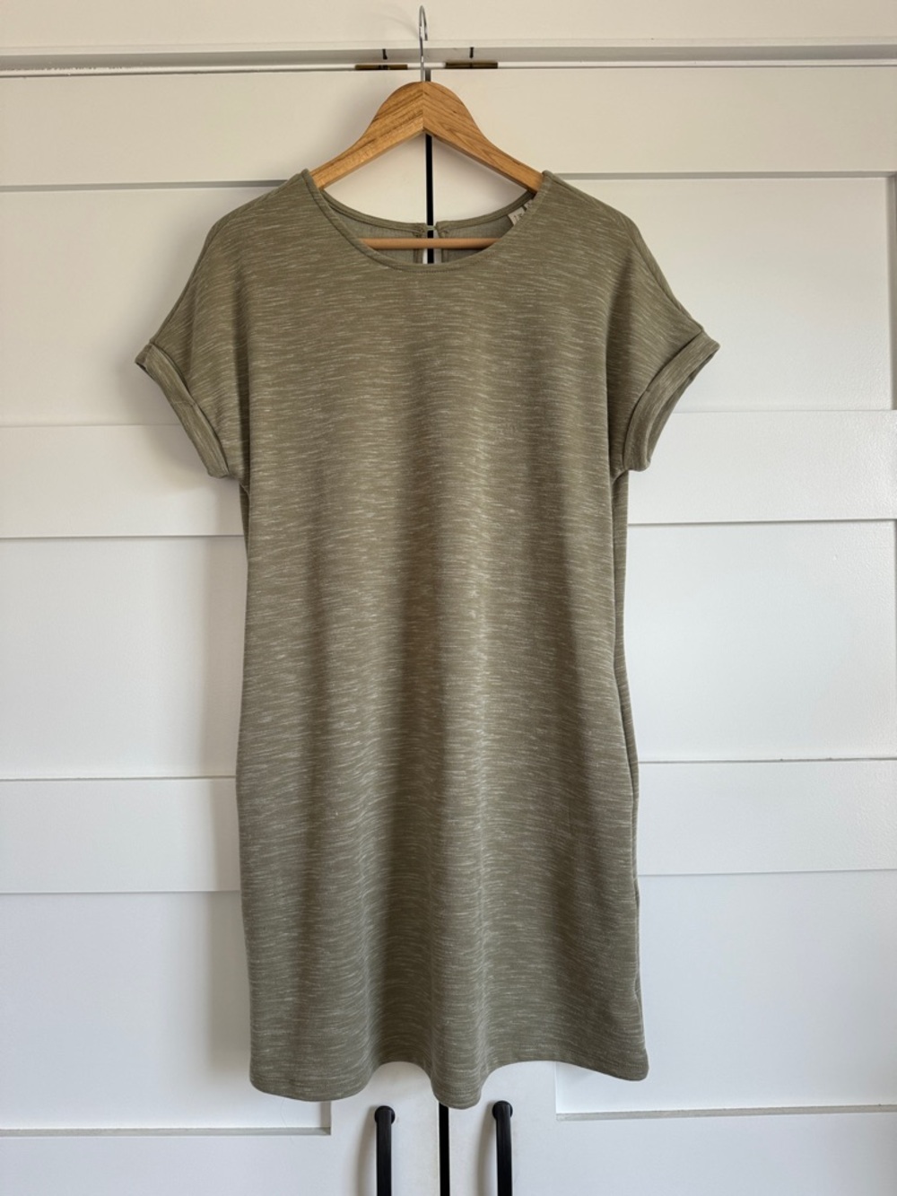 Hayden Green Slub Knit Tshirt Dress